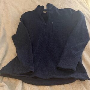 Woolrich Men's Deep Blue Quarter Zip-Up Sweater Fleece